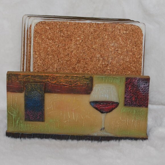 🍷✨Vintage A. Richesco Corporation 3D Wine coaster Set🍷✨ - Picture 8 of 8